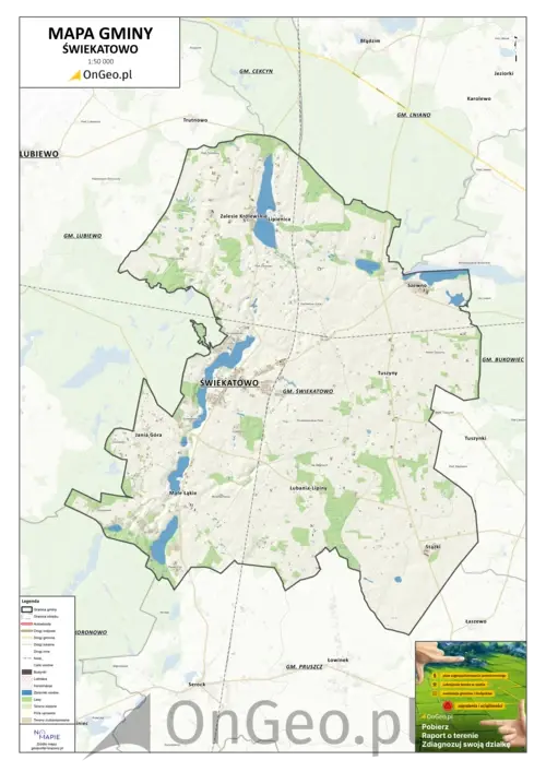 Mapa gminy Świekatowo